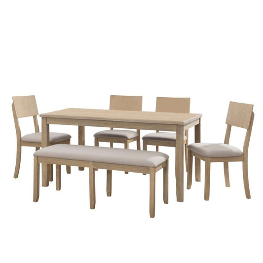 Linon Home Decor - Jorissen 6Pc Dining Set Graywash - JN206GWSH6PC veiw 1