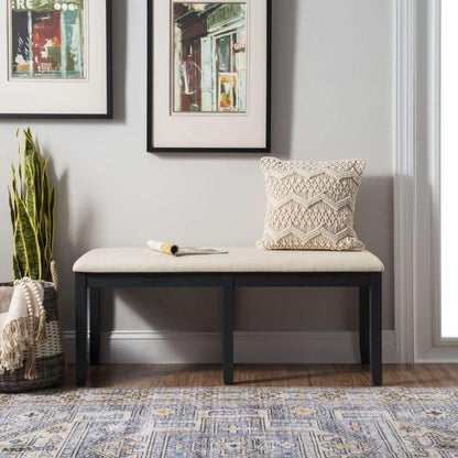 Linon Home Decor - Jorissen Backless Bench Dark Charcoal - JN205BWSH01U view 6