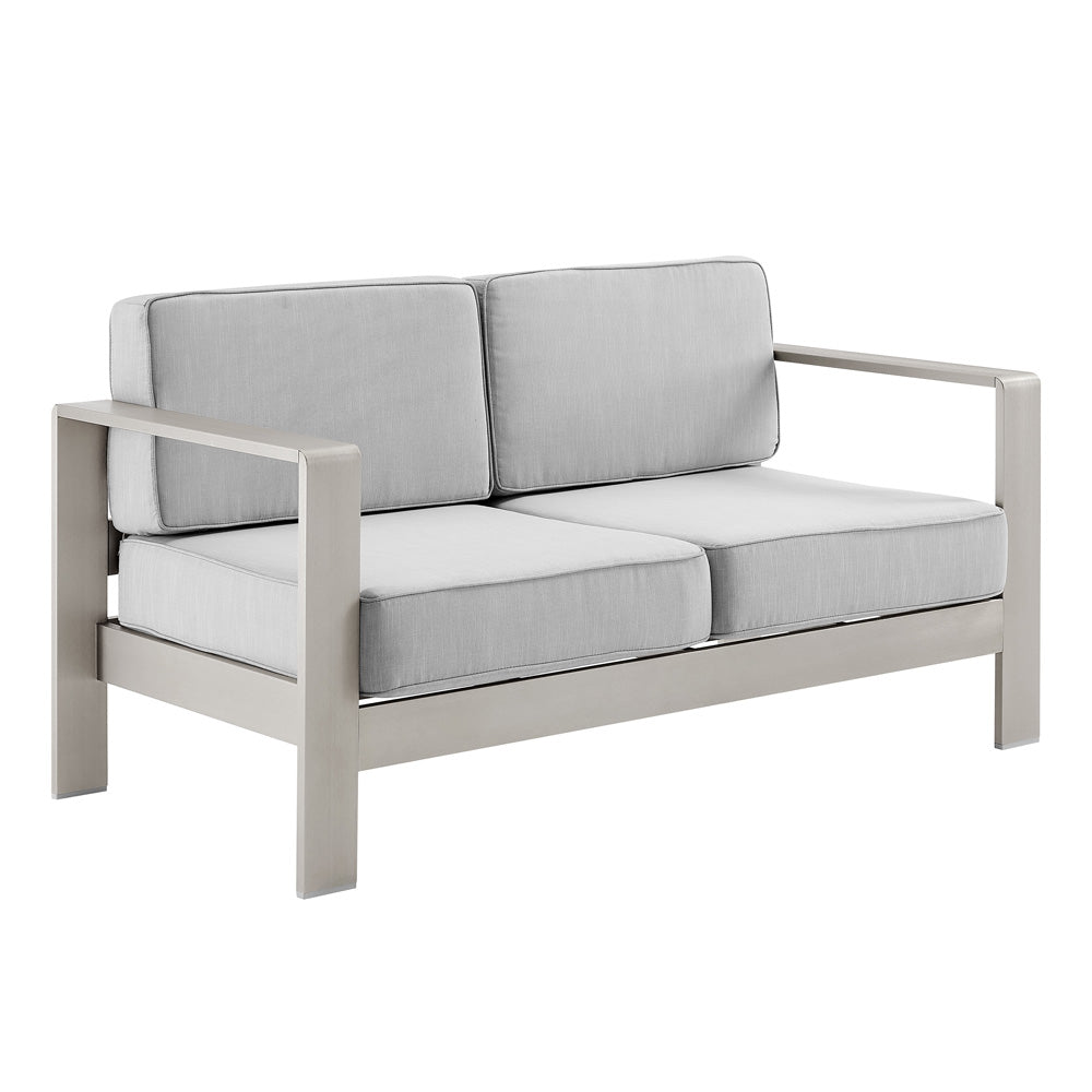 Linon Home Decor - Karah Outdoor Anodized Grey 2 Seater Sofa - ODNH16GRY2SFA01U view 1