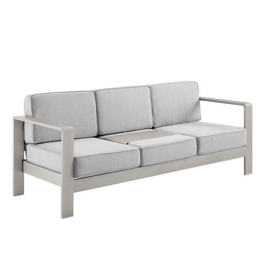 Linon Home Decor - Karah Outdoor Anodized Grey 3 Seater Sofa - ODNH16GRY3SFA01U view 1