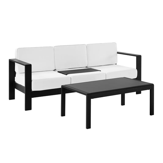 Linon Home Decor - Karah Outdoor Black 3 Seater 2PC Set - ODNH16BLK3STRCTPC2 view 1