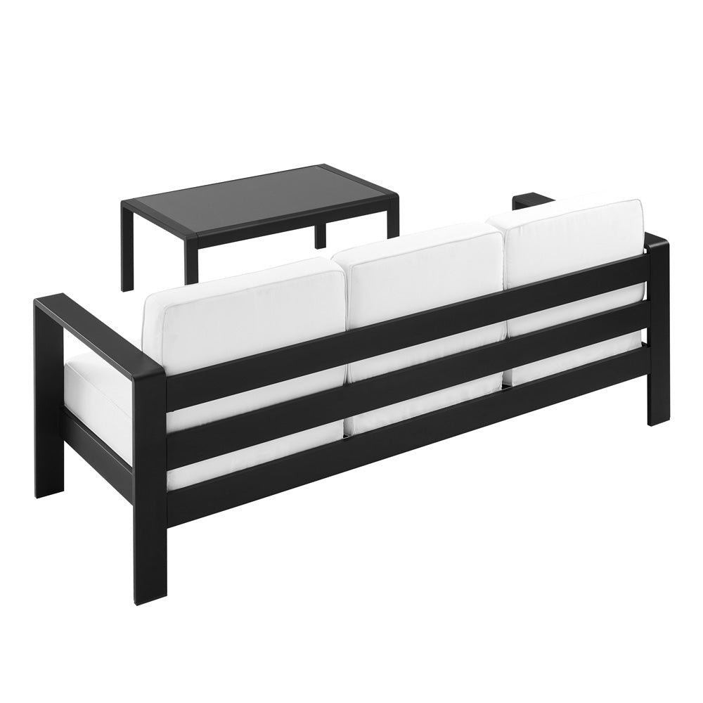 Linon Home Decor - Karah Outdoor Black 3 Seater 2PC Set - ODNH16BLK3STRCTPC2 view 4