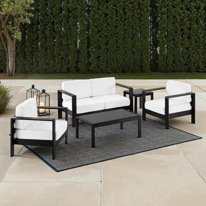 Linon Home Decor - Karah Outdoor Black 3 Seater 5PC Set - ODNH16BLK3STRPC5 view 8