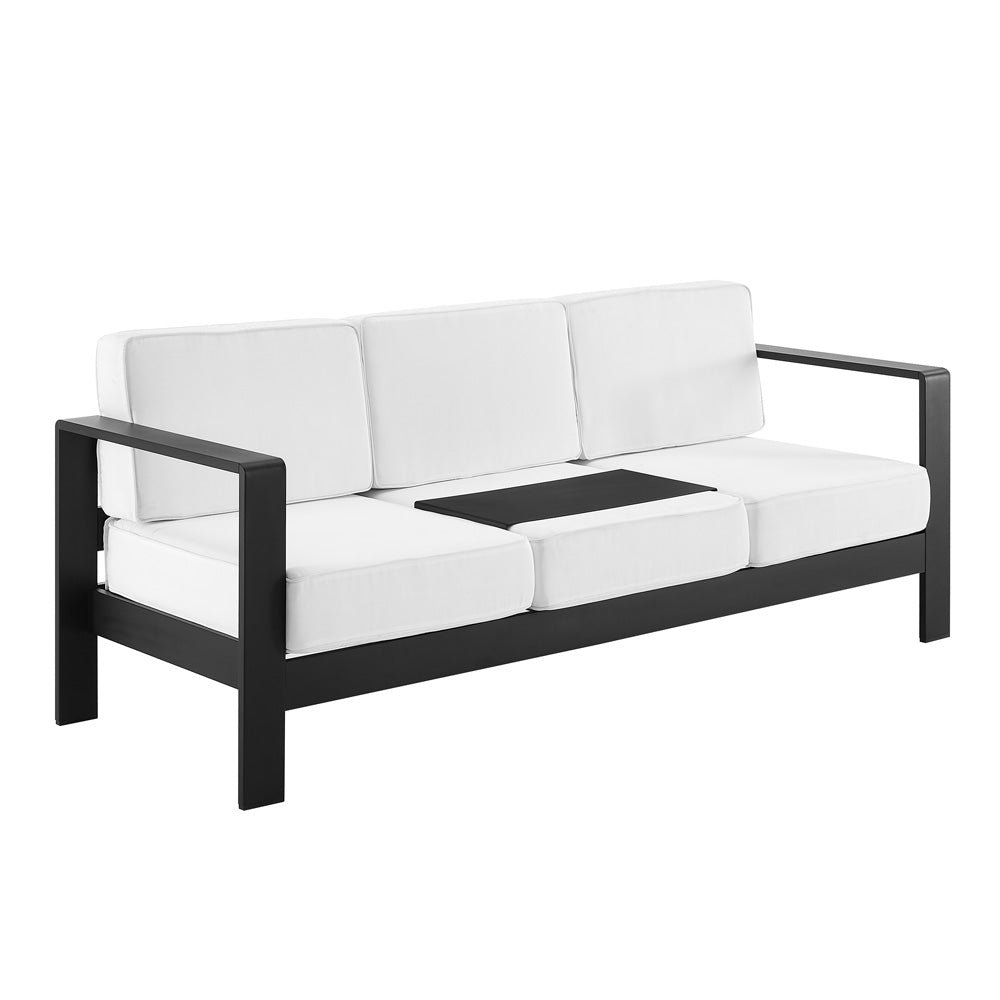 Linon Home Decor - Karah Outdoor Black 3 Seater Sofa - ODNH16BLK3SFA01U view 1