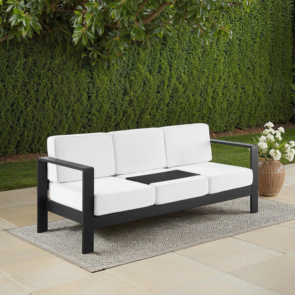 Linon Home Decor - Karah Outdoor Black 3 Seater Sofa - ODNH16BLK3SFA01U view 7