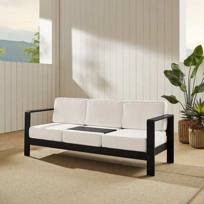 Linon Home Decor - Karah Outdoor Black 3 Seater Sofa - ODNH16BLK3SFA01U view 8