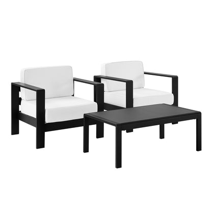 Linon Home Decor - Karah Outdoor Black 3PC Set - ODNH16BLKCHCTPC3 view 1