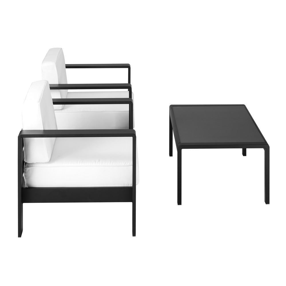 Linon Home Decor - Karah Outdoor Black 3PC Set - ODNH16BLKCHCTPC3 view 3