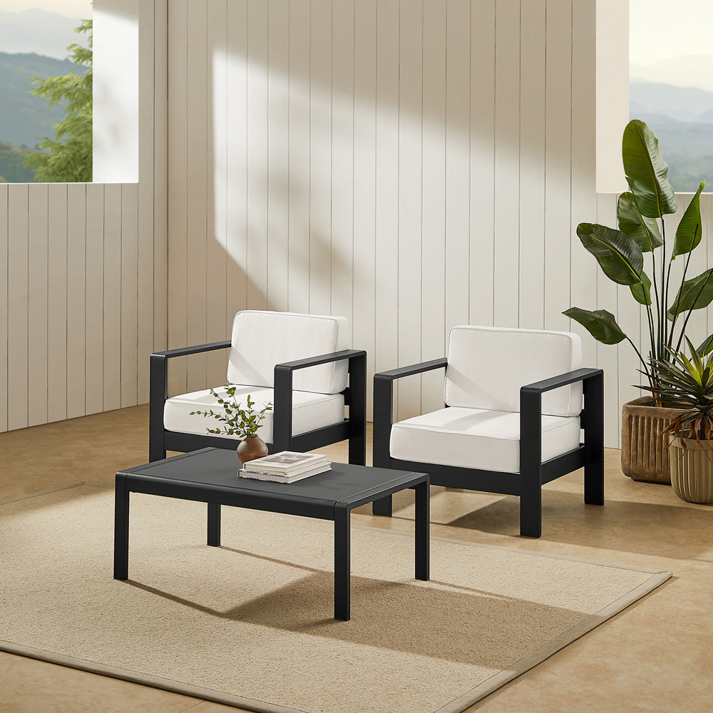 Linon Home Decor - Karah Outdoor Black 3PC Set - ODNH16BLKCHCTPC3 view 8