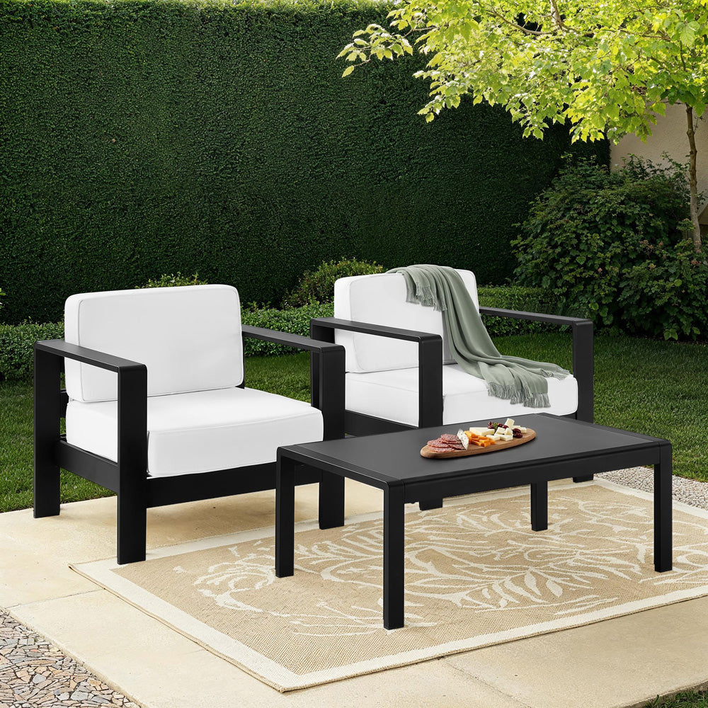 Linon Home Decor - Karah Outdoor Black 3PC Set - ODNH16BLKCHCTPC3 view 9