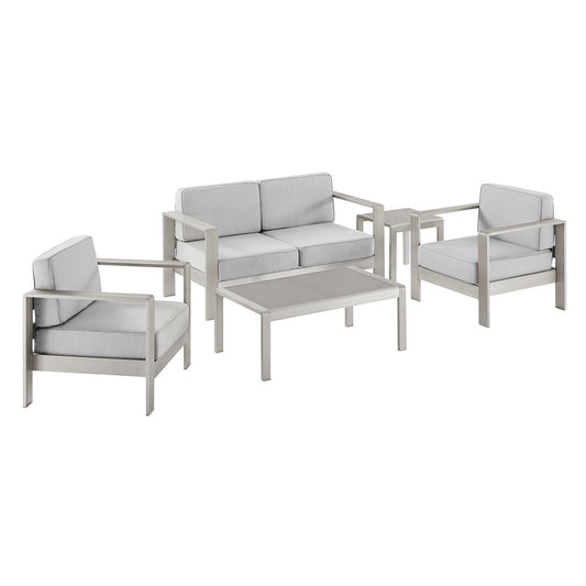 Linon Home Decor - Karah Outdoor Grey 2 Seater 5PC Set - ODNH16GRY2STRPC5 view 1