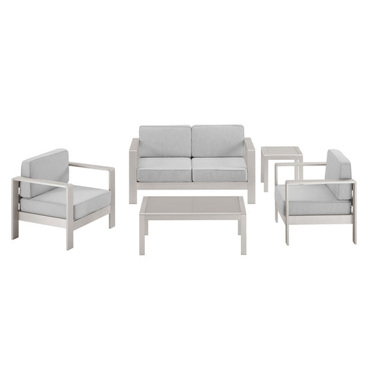 Linon Home Decor - Karah Outdoor Grey 2 Seater 5PC Set - ODNH16GRY2STRPC5 view 2
