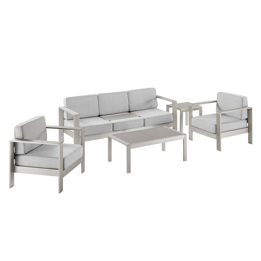 Linon Home Decor - Karah Outdoor Grey 3 Seater 5PC Set - ODNH16GRY3STRPC5 view 1