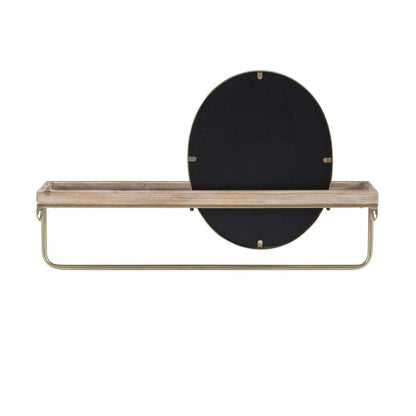 Linon Home Decor - Keating Center Mirror Wall Shelf Gold - WL273GLD01ASU veiw 5