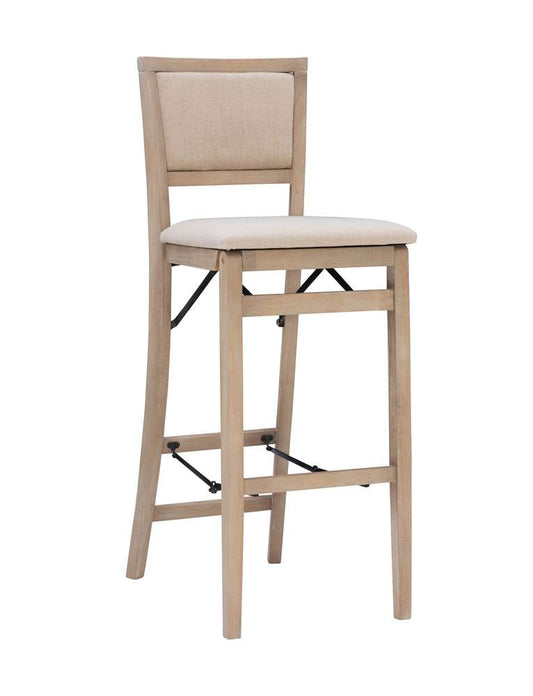 Linon Home Decor - Keira Pad Back Folding Bar Stool Grey Wash - FD39GWASH01U veiw 1