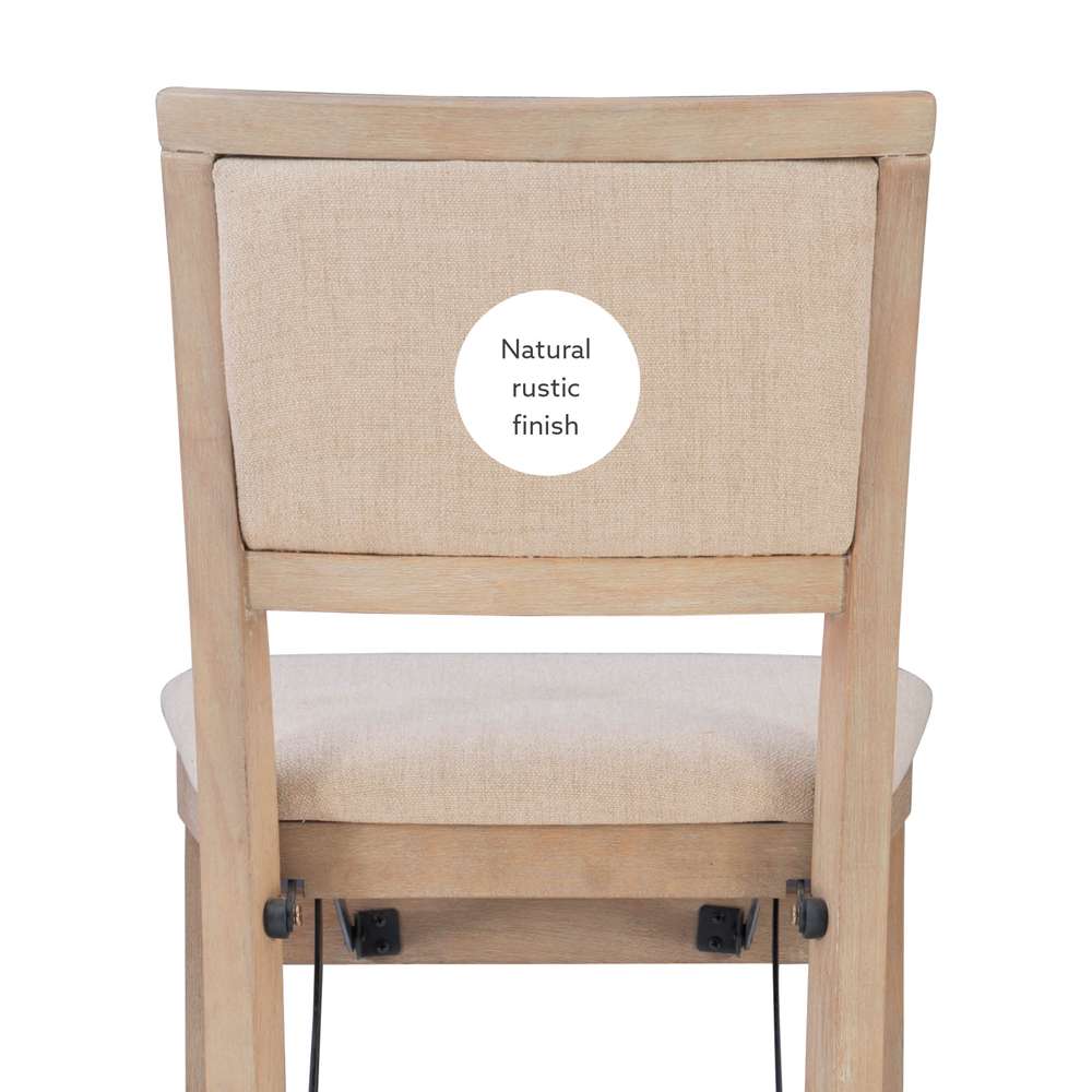 Linon Home Decor - Keira Pad Back Folding Bar Stool Grey Wash - FD39GWASH01U veiw 3