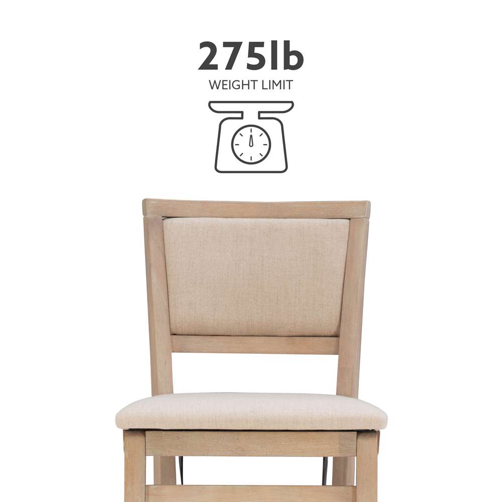 Linon Home Decor - Keira Pad Back Folding Bar Stool Grey Wash - FD39GWASH01U veiw 5
