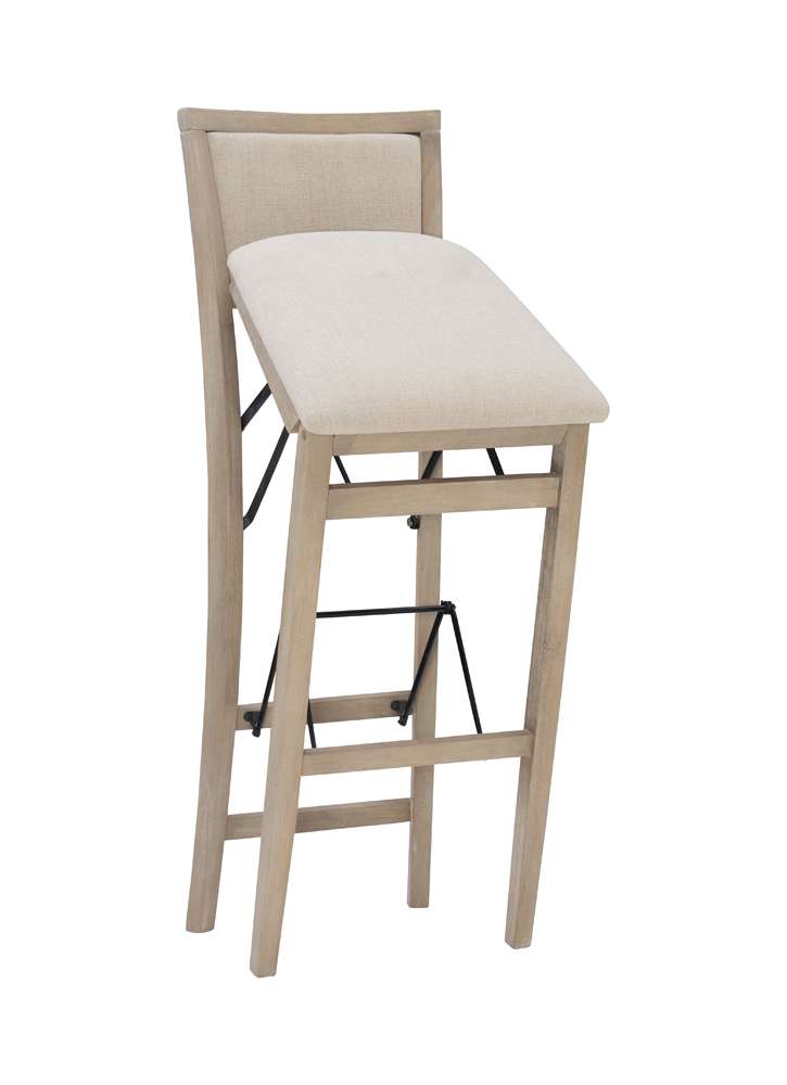 Linon Home Decor - Keira Pad Back Folding Bar Stool Grey Wash - FD39GWASH01U veiw 6