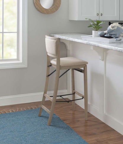 Linon Home Decor - Keira Pad Back Folding Bar Stool Grey Wash - FD39GWASH01U veiw 8