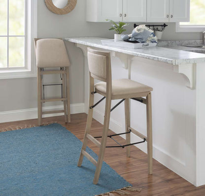 Linon Home Decor - Keira Pad Back Folding Bar Stool Grey Wash - FD39GWASH01U veiw 10