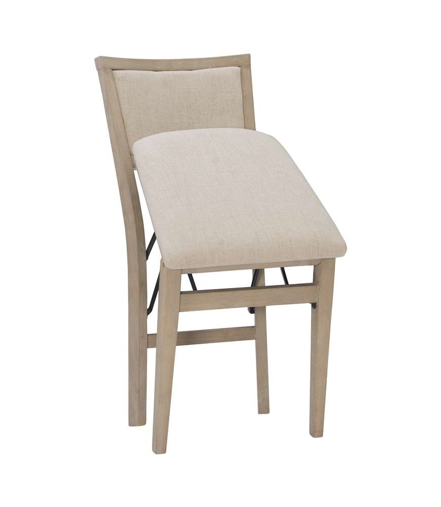 Linon Home Decor - Keira Pad Back Folding Chairs Grey Wash (Set of 2) - FD31GWASH02ASU veiw 6