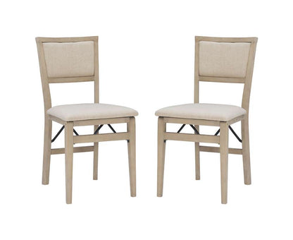 Linon Home Decor - Keira Pad Back Folding Chairs Grey Wash (Set of 2) - FD31GWASH02ASU veiw 10