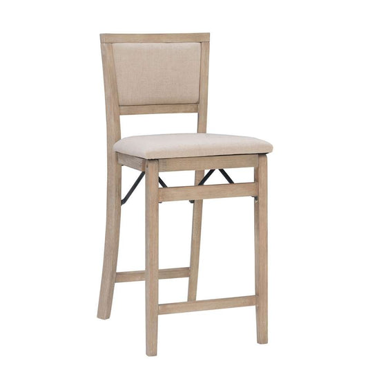 Linon Home Decor - Keira Pad Back Folding Counter Stool Grey Wash - FD38GWASH01U_LIN veiw 1