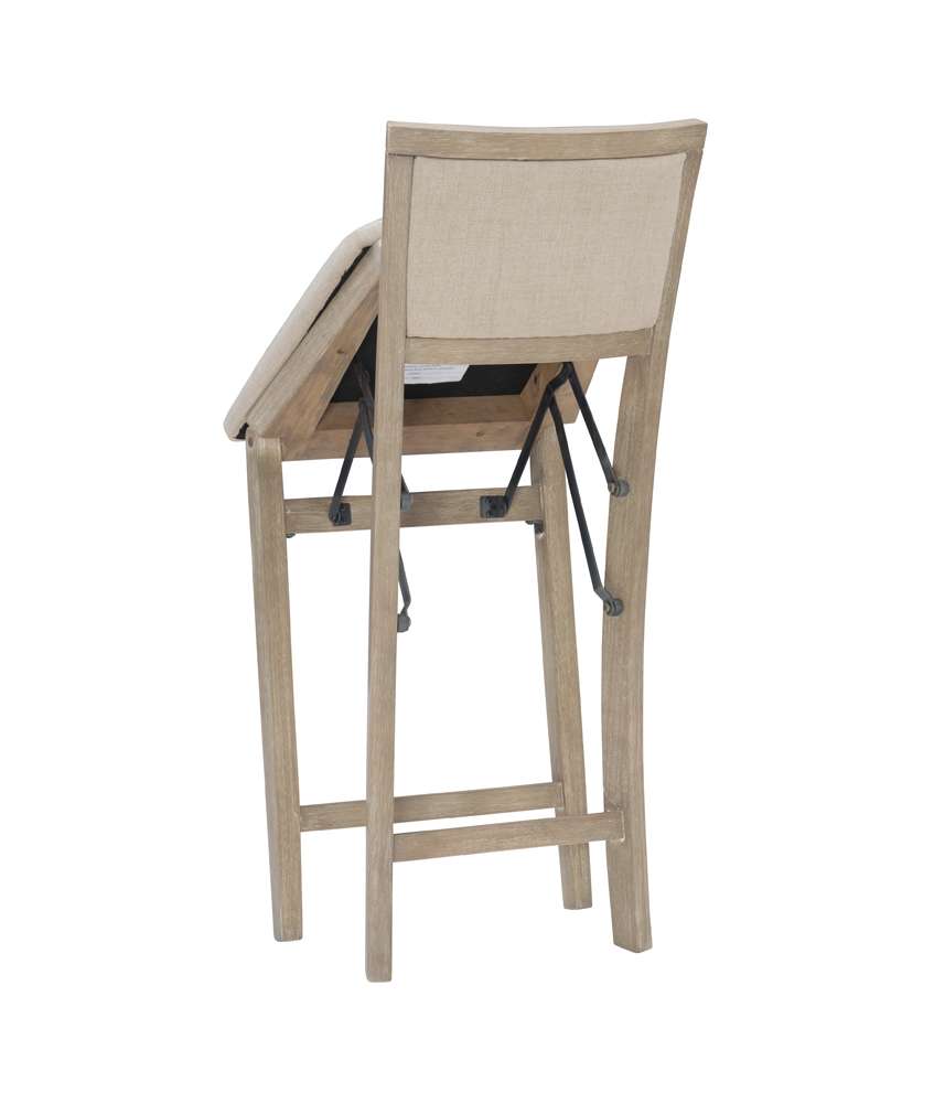 Linon Home Decor - Keira Pad Back Folding Counter Stool Grey Wash - FD38GWASH01U_LIN veiw 7