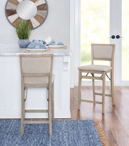 Linon Home Decor - Keira Pad Back Folding Counter Stool Grey Wash - FD38GWASH01U_LIN veiw 9