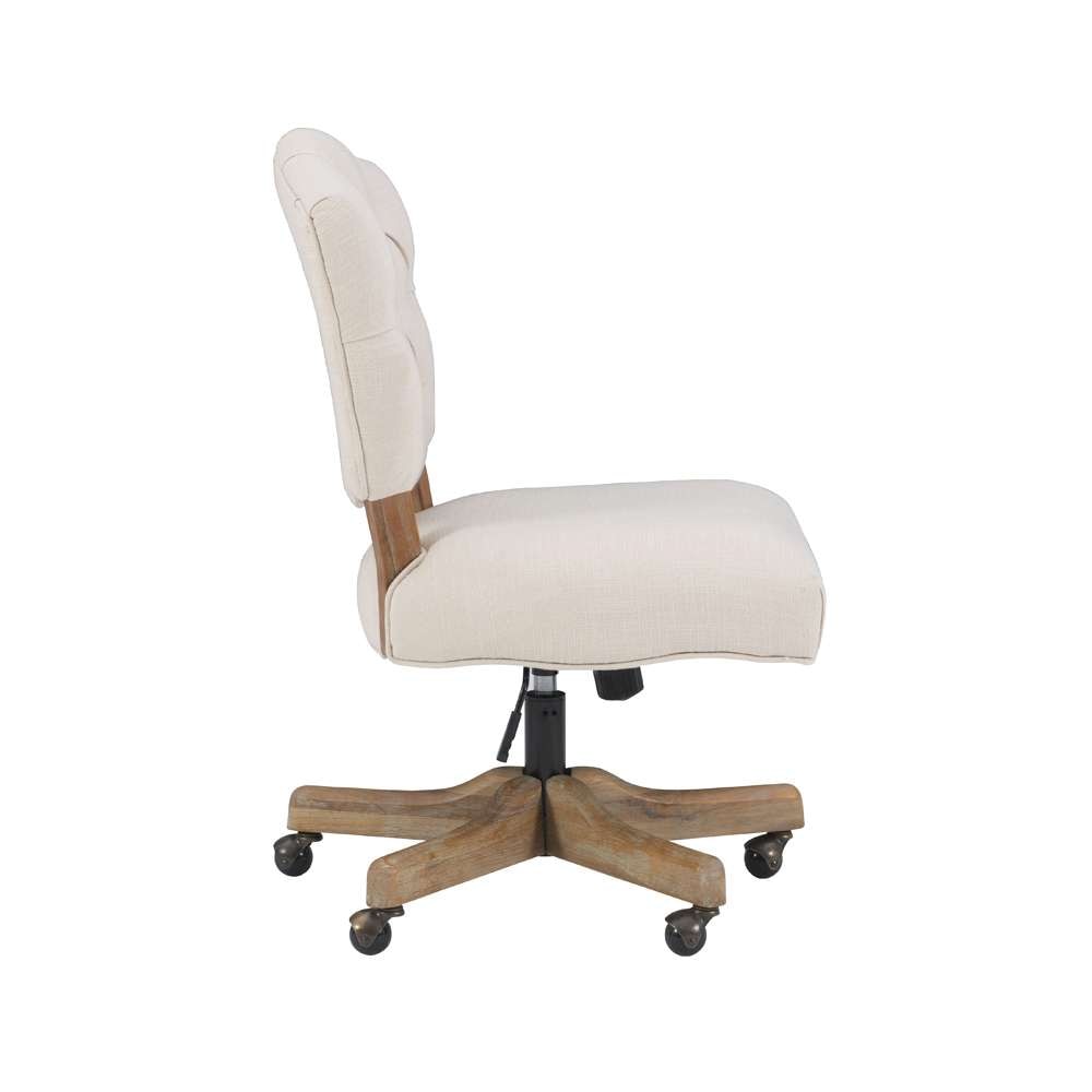 Linon Home Decor - Kelsey Office Chair, Natural - OC055WHT01U veiw 3