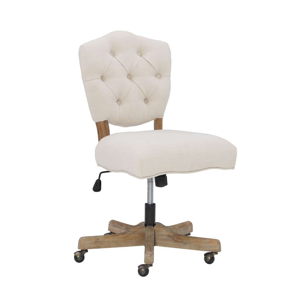 Linon Home Decor - Kelsey Office Chair, Natural - OC055WHT01U veiw 6