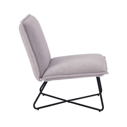 Linon Home Decor - Kelvin Sherpa Grey Chair - CH144GRYSH01U veiw 3
