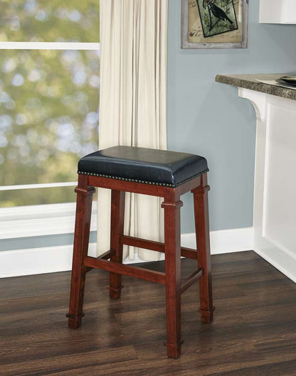 Linon Home Decor - Kennedy Backless Pu Bar Stool  - 558122DKCHY01U veiw 1