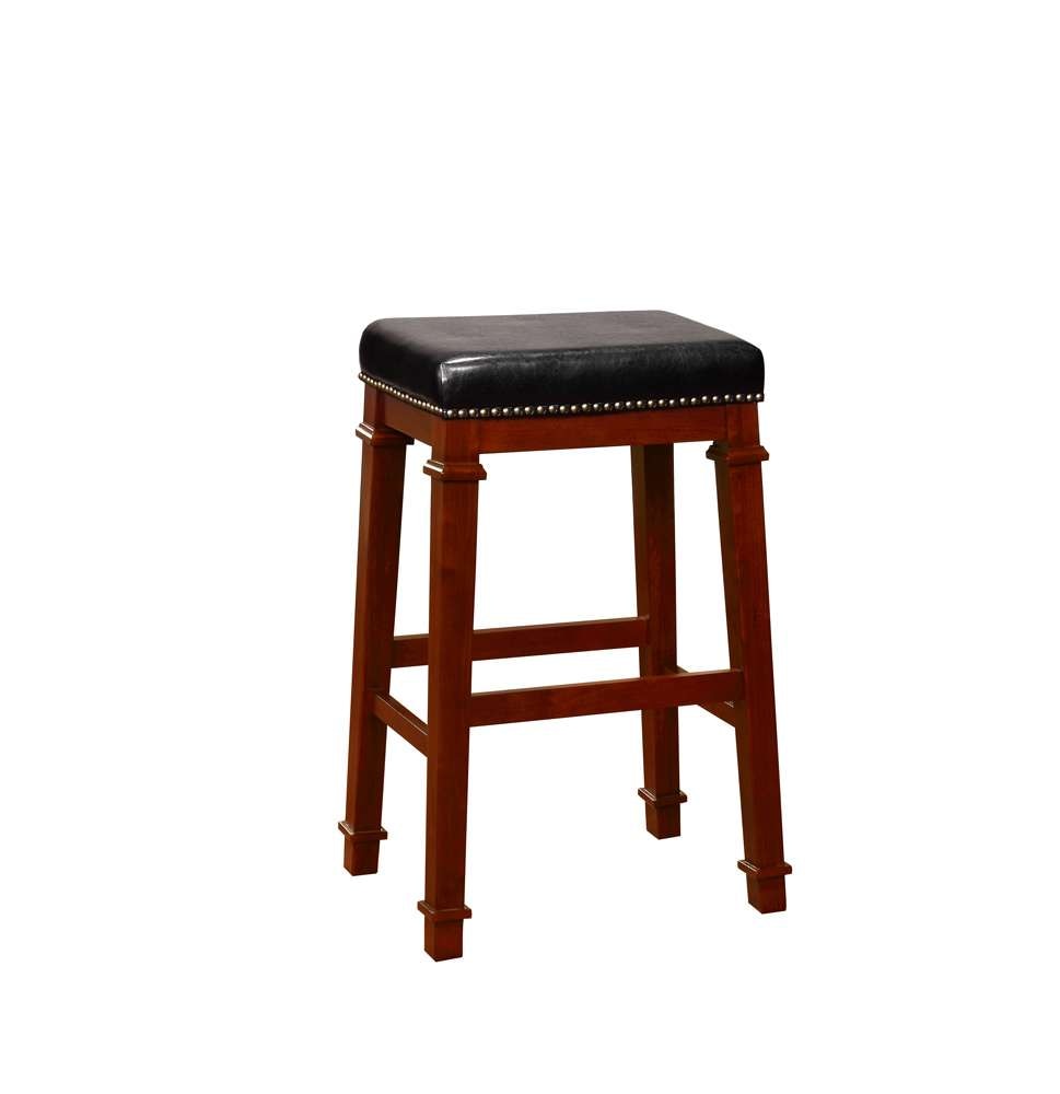 Linon Home Decor - Kennedy Backless Pu Bar Stool  - 558122DKCHY01U veiw 5