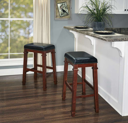 Linon Home Decor - Kennedy Backless Pu Bar Stool  - 558122DKCHY01U veiw 6
