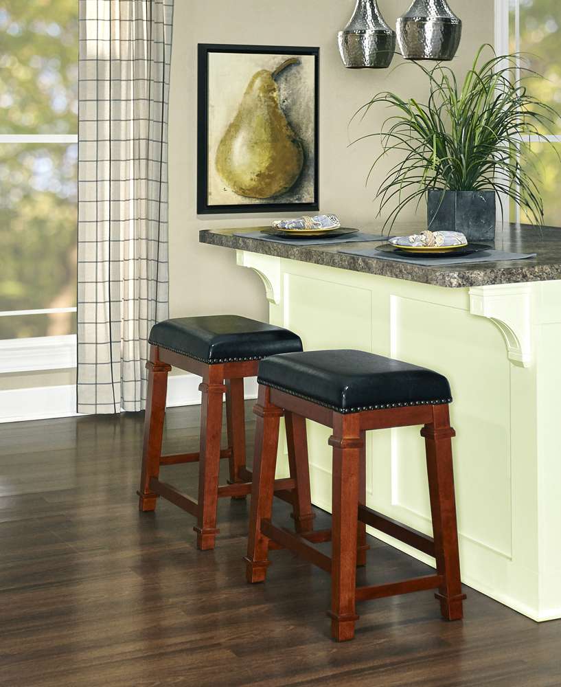 Linon Home Decor - Kennedy Backless Pu Counter Stool  - 558121DKCHY01U veiw 4