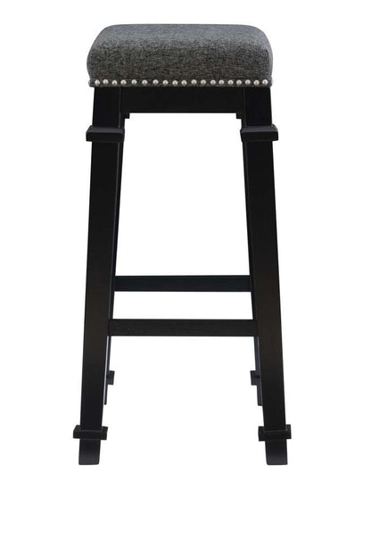Linon Home Decor - Kennedy Black And White Tweed Backless Bar Stool - BS094BLK01U veiw 3