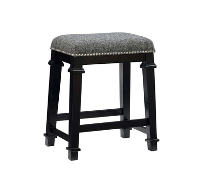 Linon Home Decor - Kennedy Black And White Tweed Backless Counter Stool - CS092BLK01U veiw 1