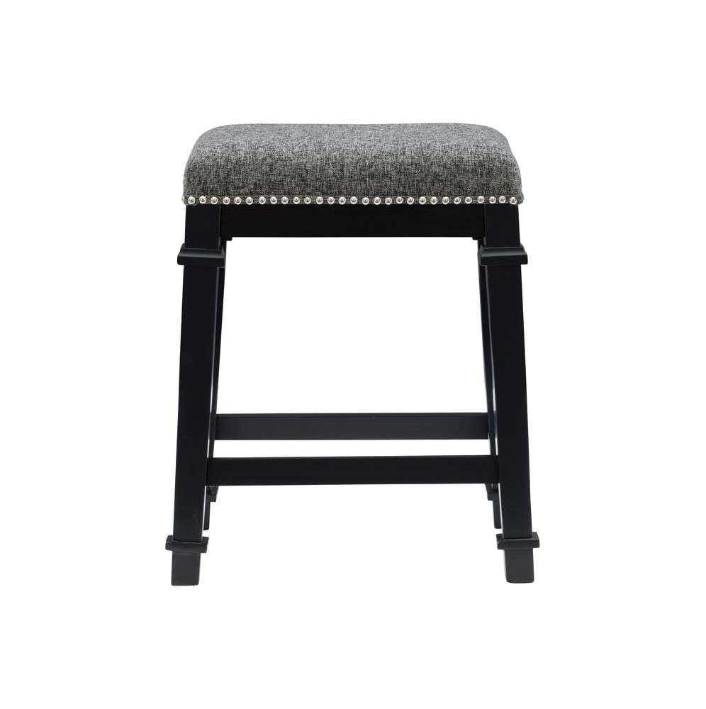 Linon Home Decor - Kennedy Black And White Tweed Backless Counter Stool - CS092BLK01U veiw 2