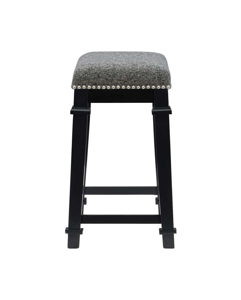 Linon Home Decor - Kennedy Black And White Tweed Backless Counter Stool - CS092BLK01U veiw 3