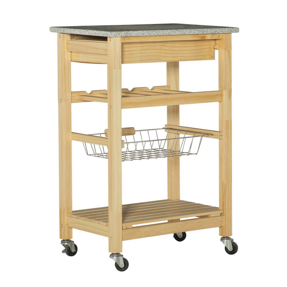 Linon Home Decor - Kitchen Island Granite Top - 44037NAT-01-KD-U veiw 3
