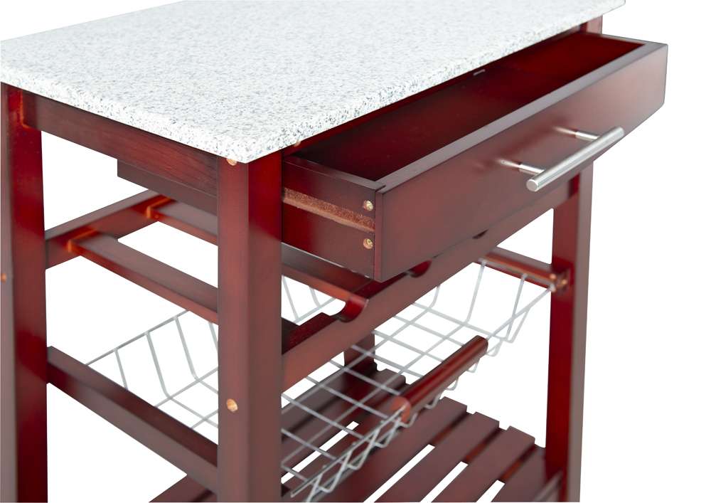 Linon Home Decor - Kitchen Island Granite Top - 44037WENGE-01-KD-U veiw 6