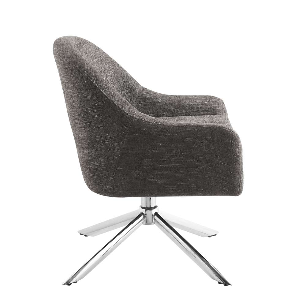 Linon Home Decor - Lachlan Granite Swivel Accent Chair - CH290GRAN01U veiw 3