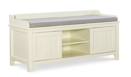 Linon Home Decor - Lakeville White Storage Bench - 840212WHT01U veiw 1