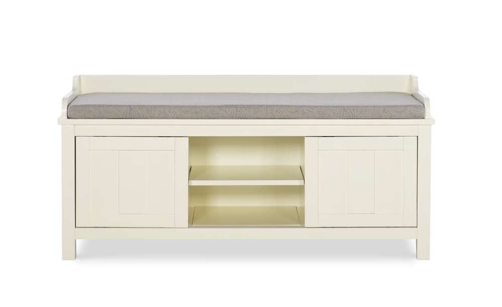 Linon Home Decor - Lakeville White Storage Bench - 840212WHT01U veiw 2