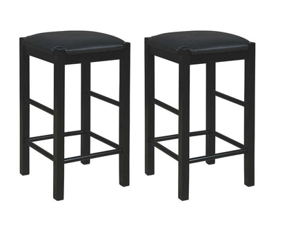 Linon Home Decor - Lancer Backless Counter Stools, Black (Set of 2) - CS252BLK02U veiw 2