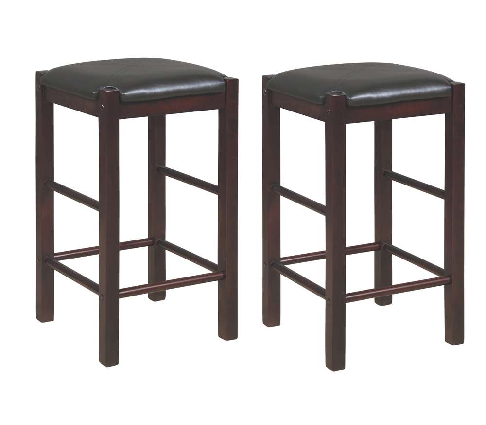 Linon Home Decor - Lancer Backless Counter Stools, Espresso (Set of 2) - CS252ESP02U veiw 2