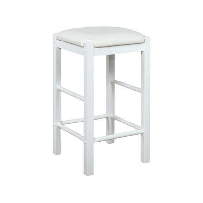 Linon Home Decor - Lancer Backless Counter Stools, White (Set of 2) - CS252WHT02U veiw 1