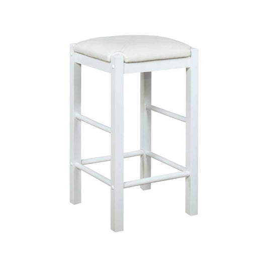 Linon Home Decor - Lancer Backless Counter Stools, White (Set of 2) - CS252WHT02U veiw 1