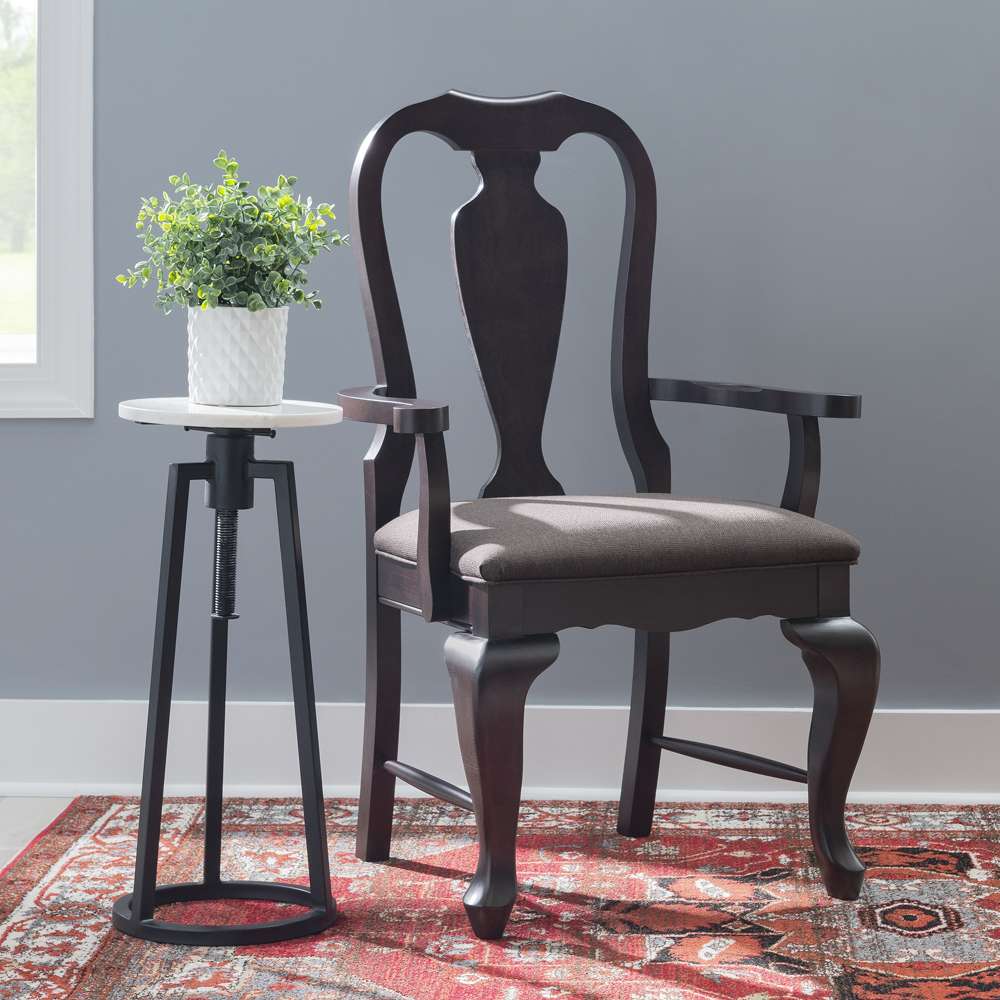 Linon Home Decor - Lange Brown Arm Chair Uph Seat - CH311BRN01ASU veiw 6